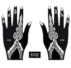 2Pcs/Set Temporary Womens Tattoo 25 Luxury Designs Body Art Waterproof Tattoo For Hands Wedding Party Stevvex