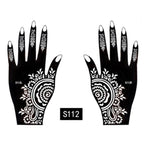 2Pcs/Set Temporary Womens Tattoo 25 Luxury Designs Body Art Waterproof Tattoo For Hands Wedding Party Stevvex