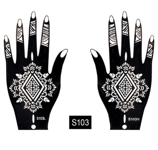 2Pcs/Set Temporary Womens Tattoo 25 Luxury Designs Body Art Waterproof Tattoo For Hands Wedding Party Stevvex