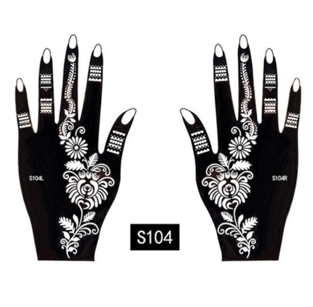 2Pcs/Set Temporary Womens Tattoo 25 Luxury Designs Body Art Waterproof Tattoo For Hands Wedding Party Stevvex