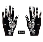 2Pcs/Set Temporary Womens Tattoo 25 Luxury Designs Body Art Waterproof Tattoo For Hands Wedding Party Stevvex