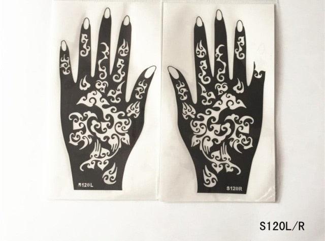 2Pcs/Set Temporary Womens Tattoo 25 Luxury Designs Body Art Waterproof Tattoo For Hands Wedding Party Stevvex
