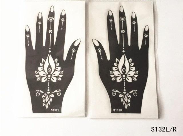2Pcs/Set Temporary Womens Tattoo 25 Luxury Designs Body Art Waterproof Tattoo For Hands Wedding Party Stevvex
