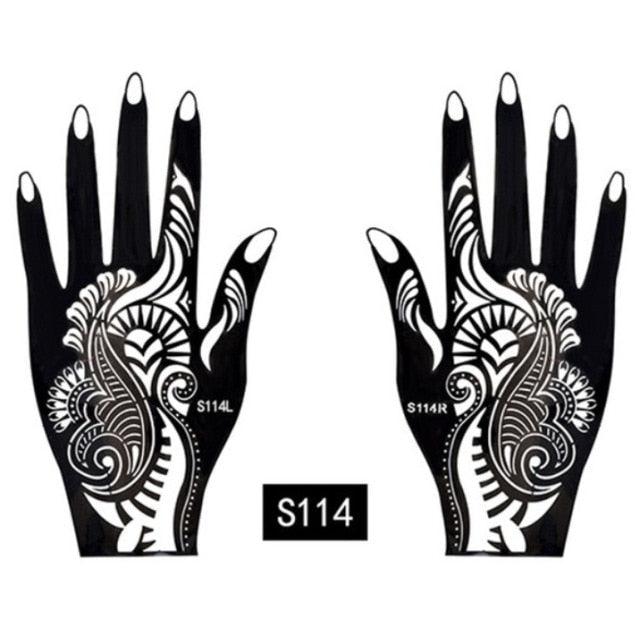 2Pcs/Set Temporary Womens Tattoo 25 Luxury Designs Body Art Waterproof Tattoo For Hands Wedding Party Stevvex