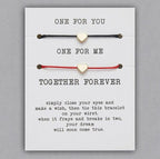 2pcs/set Together Forever Love Infinity 8 Charm Bracelet Red String Couple Bracelets Wish Jewelry Long Distance Matching Bracelets For Best Friend Mother Daughter 17-30cm