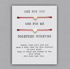 2pcs/set Together Forever Love Infinity 8 Charm Bracelet Red String Couple Bracelets Wish Jewelry Long Distance Matching Bracelets For Best Friend Mother Daughter 17-30cm