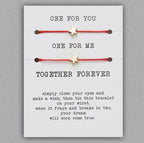 2pcs/set Together Forever Love Infinity 8 Charm Bracelet Red String Couple Bracelets Wish Jewelry Long Distance Matching Bracelets For Best Friend Mother Daughter 17-30cm