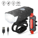 2PCS LED Bike Light Bicycle Front Rear lights USB Charge Headlight Cycling Taillight Bicycle Super Bright Front And Back Bicycle Lights USB Rechargeable Durable Waterproof Mountain Helmet Road Night Riding For Bike Stevvex