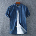 Plus Size Denim Shirt Men Pi-Mart