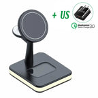 3 In 1 Magnetic Wireless Charger Stand Pi-Mart