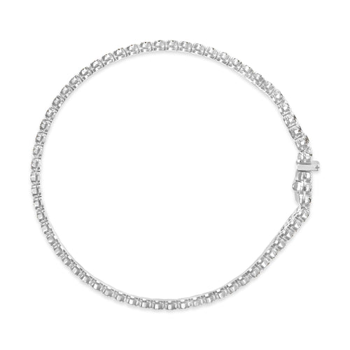 18K White Gold 5.00 Cttw Natural Diamond 3 Row Link Tennis Bracelet (G-H Color, VS1-VS2 Clarity) - 7.25" Inches Lootquake LLC