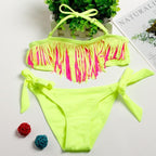 3-16Y Cartoon Two-piece Girls Swimwear Ruffle Swimsuit Bikini Set One Shoulder Beachwear Princess Two Piece Bathing Suit Children Swimwear Girls Swimsuit Bikini Set Stevvex