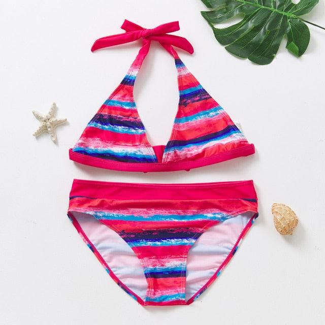 3-16Y Cartoon Two-piece Girls Swimwear Ruffle Swimsuit Bikini Set One Shoulder Beachwear Princess Two Piece Bathing Suit Children Swimwear Girls Swimsuit Bikini Set Stevvex