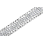 14K White Gold 5.0 Cttw Round Brilliant Cut Diamond 7" S Wave Serpentine Tennis Bracelet (H-I Color, I1-I2 Clarity) Lootquake LLC