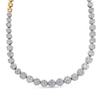 IGI Certified 14K Yellow Gold 14 3/4 cttw Pave Set Round-Cut Diamond Riviera Necklace (F-G Color, S2-I1 Clarity) Lootquake LLC