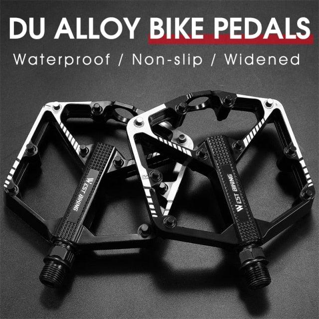 3 Bearings Bicycle Pedals Ultralight Anti-Slip Road Bike Pedal Cycling Sealed Bearing Bike Pedals Mountain Bike Pedals Composite Bearing Bicycle Pedals With Wide Flat Platform Stevvex