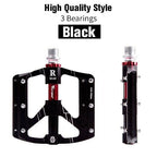 3 Bearings Bicycle Pedals Ultralight Anti-Slip Road Bike Pedal Cycling Sealed Bearing Bike Pedals Mountain Bike Pedals Composite Bearing Bicycle Pedals With Wide Flat Platform Stevvex