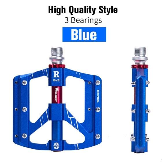 3 Bearings Bicycle Pedals Ultralight Anti-Slip Road Bike Pedal Cycling Sealed Bearing Bike Pedals Mountain Bike Pedals Composite Bearing Bicycle Pedals With Wide Flat Platform Stevvex