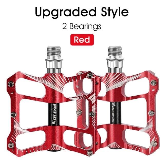3 Bearings Bicycle Pedals Ultralight Anti-Slip Road Bike Pedal Cycling Sealed Bearing Bike Pedals Mountain Bike Pedals Composite Bearing Bicycle Pedals With Wide Flat Platform Stevvex