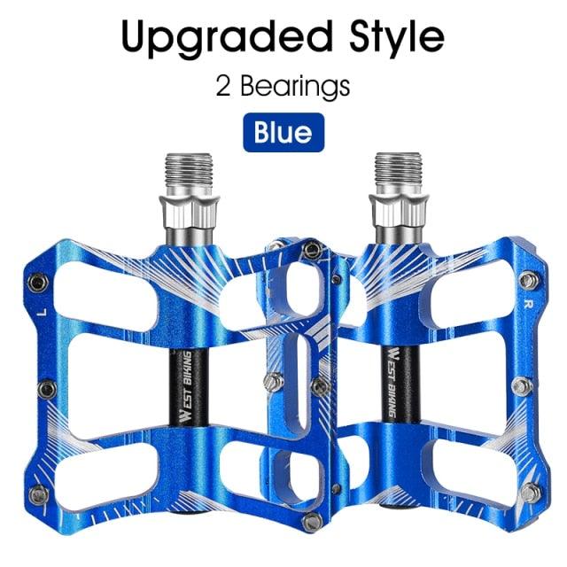 3 Bearings Bicycle Pedals Ultralight Anti-Slip Road Bike Pedal Cycling Sealed Bearing Bike Pedals Mountain Bike Pedals Composite Bearing Bicycle Pedals With Wide Flat Platform Stevvex