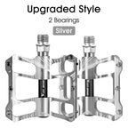 3 Bearings Bicycle Pedals Ultralight Anti-Slip Road Bike Pedal Cycling Sealed Bearing Bike Pedals Mountain Bike Pedals Composite Bearing Bicycle Pedals With Wide Flat Platform Stevvex