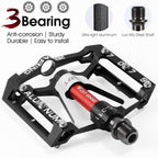 3 Bearings Bicycle Pedals Ultralight Anti-Slip Road Bike Pedal Cycling Sealed Bearing Bike Pedals Mountain Bike Pedals Composite Bearing Bicycle Pedals With Wide Flat Platform Stevvex