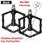 3 Bearings Bicycle Pedals Ultralight Anti-Slip Road Bike Pedal Cycling Sealed Bearing Bike Pedals Mountain Bike Pedals Composite Bearing Bicycle Pedals With Wide Flat Platform Stevvex
