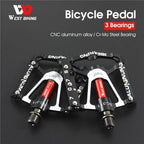 3 Bearings Bicycle Pedals Ultralight Anti-Slip Road Pedal Cycling Sealed Bearing Bike Pedals Accessories Bearings Pedals For Bicycle Lightweight Bicycle Pedals Of Road Bikes Stevvex