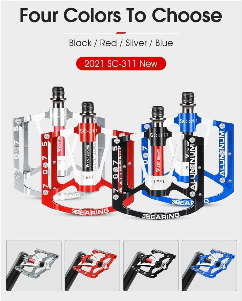 3 Bearings Bicycle Pedals Ultralight Anti-Slip Road Pedal Cycling Sealed Bearing Bike Pedals Accessories Bearings Pedals For Bicycle Lightweight Bicycle Pedals Of Road Bikes Stevvex