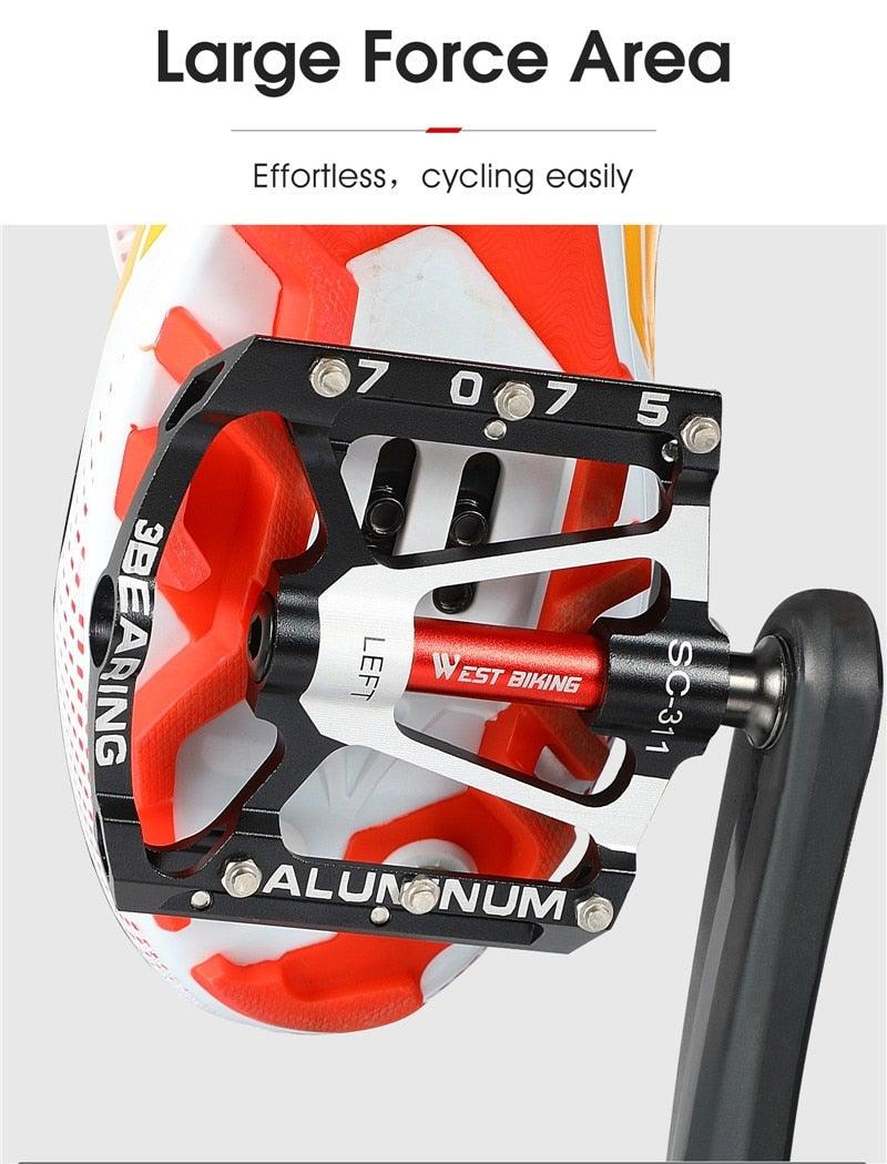 3 Bearings Bicycle Pedals Ultralight Anti-Slip Road Pedal Cycling Sealed Bearing Bike Pedals Accessories Bearings Pedals For Bicycle Lightweight Bicycle Pedals Of Road Bikes Stevvex
