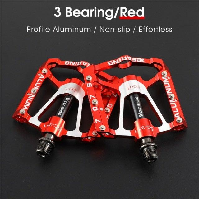 3 Bearings Bicycle Pedals Ultralight Anti-Slip Road Pedal Cycling Sealed Bearing Bike Pedals Accessories Bearings Pedals For Bicycle Lightweight Bicycle Pedals Of Road Bikes Stevvex