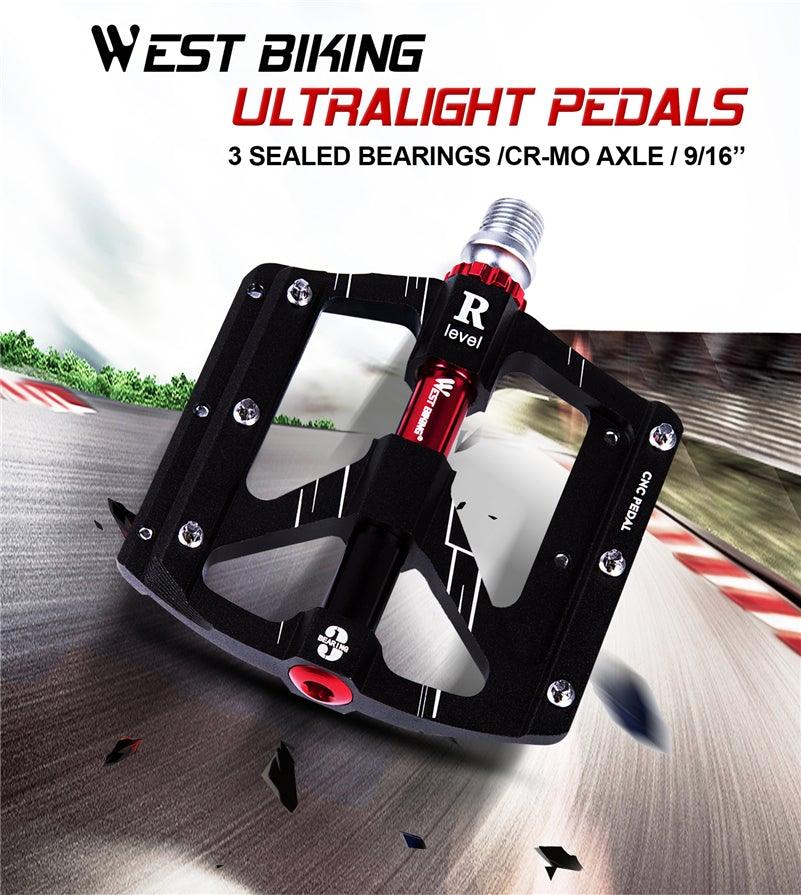 3 Bearings Bicycle Pedals Ultralight Anti-Slip Road Pedal Cycling Sealed Bearing Bike Pedals Accessories Bearings Pedals For Bicycle Lightweight Bicycle Pedals Of Road Bikes Stevvex