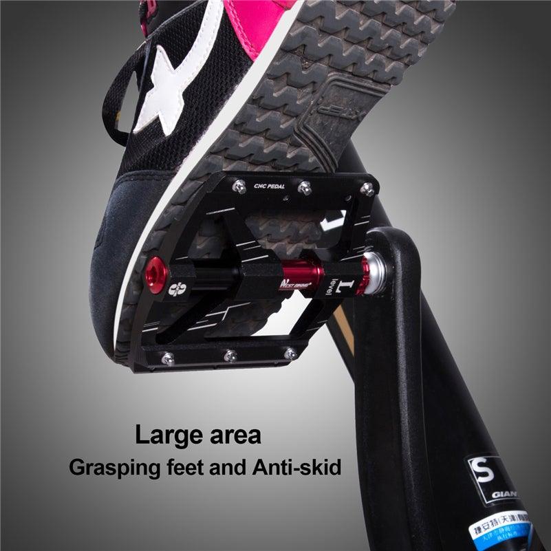3 Bearings Bicycle Pedals Ultralight Anti-Slip Road Pedal Cycling Sealed Bearing Bike Pedals Accessories Bearings Pedals For Bicycle Lightweight Bicycle Pedals Of Road Bikes Stevvex