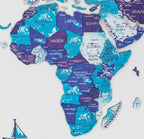 3D Wooden World Map Ocean - SJB-DIAMOND ELITES