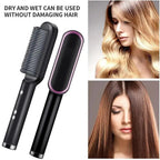 3 IN 1 Multifunctional Hair Straightener Comb Hair Black Red Straightening Brush Portable Comb Fast Heating Men Beard Straightener For Traveling Perfect Gift For Adults Stevvex