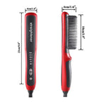 3 IN 1 Multifunctional Hair Straightener Comb Hair Black Red Straightening Brush Portable Comb Fast Heating Men Beard Straightener For Traveling Perfect Gift For Adults Stevvex