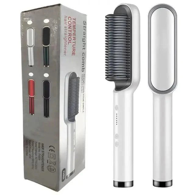 3 IN 1 Multifunctional Hair Straightener Comb Hair Black Red Straightening Brush Portable Comb Fast Heating Men Beard Straightener For Traveling Perfect Gift For Adults Stevvex