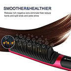 3 IN 1 Multifunctional Hair Straightener Comb Hair Black Red Straightening Brush Portable Comb Fast Heating Men Beard Straightener For Traveling Perfect Gift For Adults Stevvex