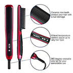 3 IN 1 Multifunctional Hair Straightener Comb Hair Black Red Straightening Brush Portable Comb Fast Heating Men Beard Straightener For Traveling Perfect Gift For Adults Stevvex