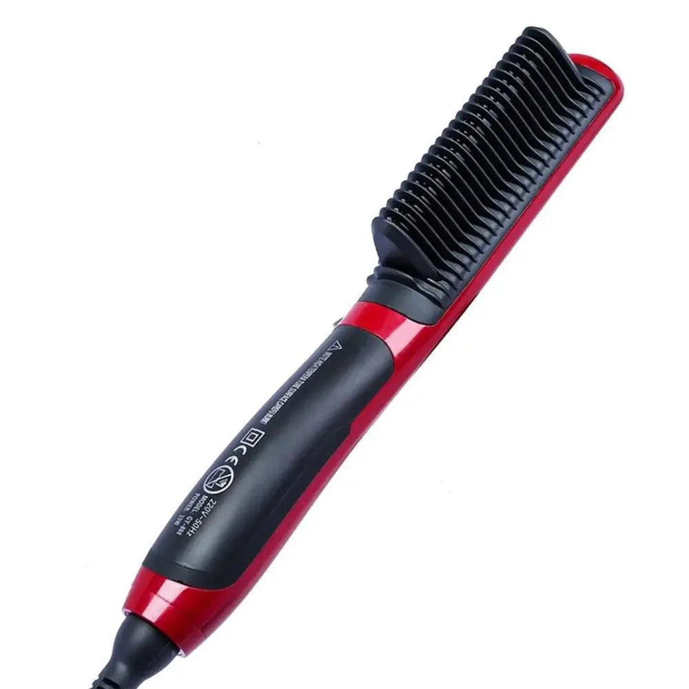 3 IN 1 Multifunctional Hair Straightener Comb Hair Black Red Straightening Brush Portable Comb Fast Heating Men Beard Straightener For Traveling Perfect Gift For Adults Stevvex
