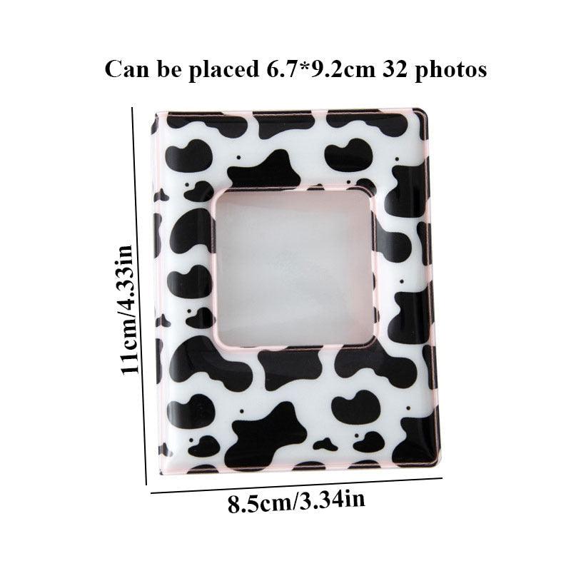 3 Inch Mini Photo Album 32 Pockets Square Hollow Card Holder Bronzing Stars Picture Storage Case PVC Photocard Holder DIY Photo Albums Birthday Gift Family Scrapbook Albums Family Anniversary Gift For Couple Stevvex