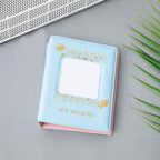 3 Inch Mini Photo Album 32 Pockets Square Hollow Card Holder Bronzing Stars Picture Storage Case PVC Photocard Holder DIY Photo Albums Birthday Gift Family Scrapbook Albums Family Anniversary Gift For Couple Stevvex
