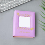 3 Inch Mini Photo Album 32 Pockets Square Hollow Card Holder Bronzing Stars Picture Storage Case PVC Photocard Holder DIY Photo Albums Birthday Gift Family Scrapbook Albums Family Anniversary Gift For Couple Stevvex