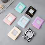3 Inch Mini Photo Album 32 Pockets Square Hollow Card Holder Bronzing Stars Picture Storage Case PVC Photocard Holder DIY Photo Albums Birthday Gift Family Scrapbook Albums Family Anniversary Gift For Couple Stevvex