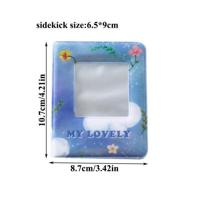 3 Inch Mini Photo Album 32 Pockets Square Hollow Card Holder Bronzing Stars Picture Storage Case PVC Photocard Holder DIY Photo Albums Birthday Gift Family Scrapbook Albums Family Anniversary Gift For Couple Stevvex