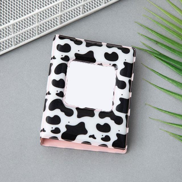 3 Inch Mini Photo Album 32 Pockets Square Hollow Card Holder Bronzing Stars Picture Storage Case PVC Photocard Holder DIY Photo Albums Birthday Gift Family Scrapbook Albums Family Anniversary Gift For Couple Stevvex
