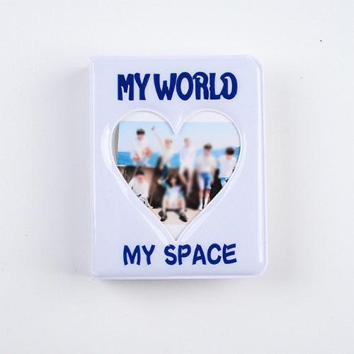 3 Inch Mini Photo Album 32 Pockets Square Hollow Card Holder Bronzing Stars Picture Storage Case PVC Photocard Holder DIY Photo Albums Birthday Gift Family Scrapbook Albums Family Anniversary Gift For Couple Stevvex