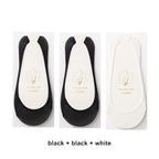 3 Pairs Invisible Boat Socks Women Summer Silicone Non-Slip Socks for High Invisible Heels Ice Silk Socks for Women