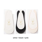 3 Pairs Invisible Boat Socks Women Summer Silicone Non-Slip Socks for High Invisible Heels Ice Silk Socks for Women