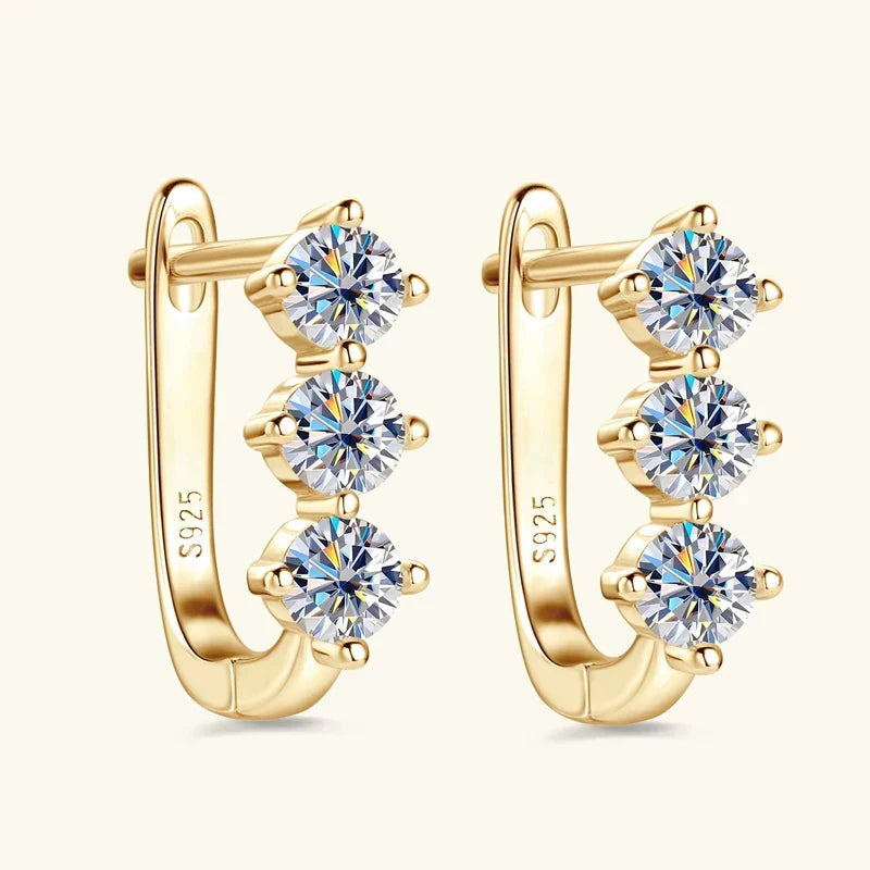 1.7ct Moissanite Necklace And Earrings Set 925 Sterling Silver Y Pendant D BandsCo Straps